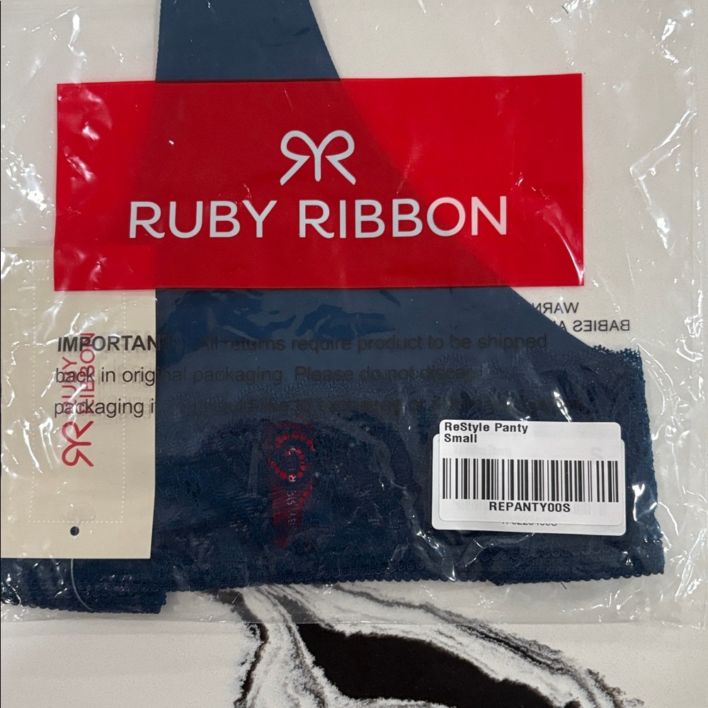 Ruby Ribbon Valentina Thong in Blue Size Small - Picture 2 of 4
